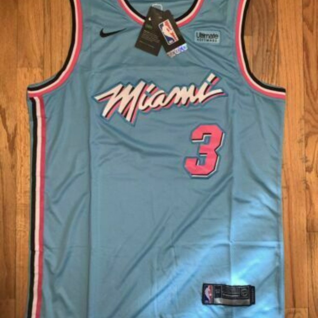 Miami Heat 3 Blue Dwyane Wade City Jersey